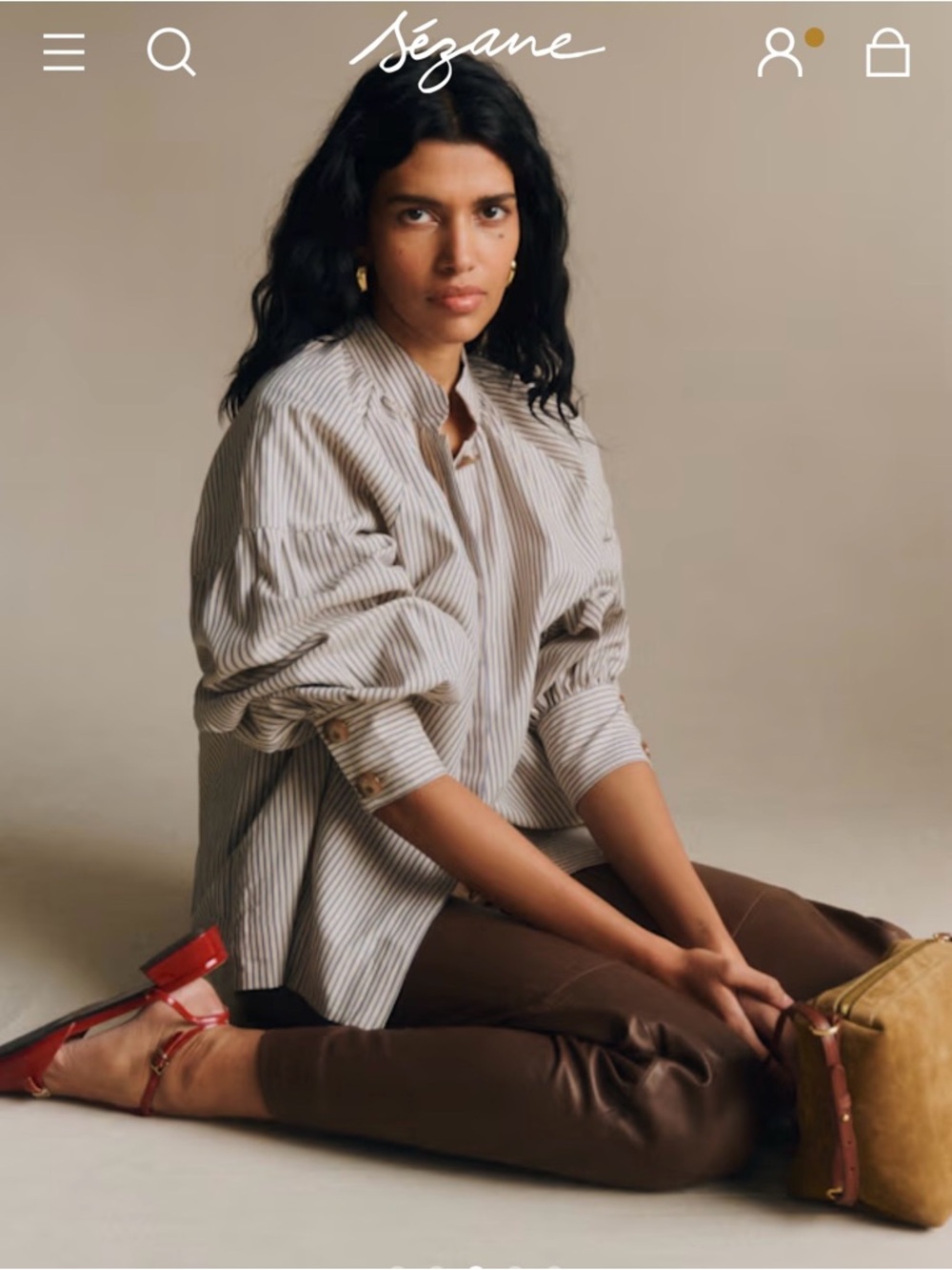 Sezane Analyne shirt size 36